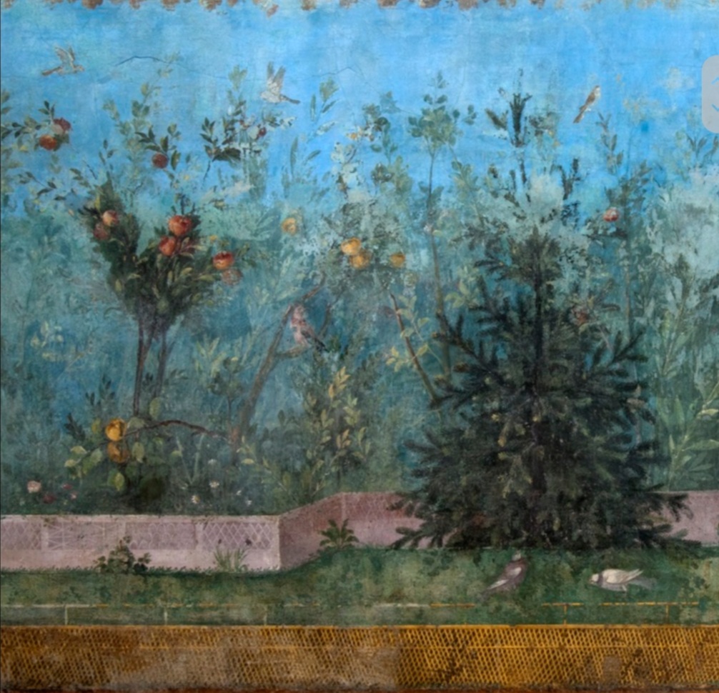 the frescoes of the house of   Livia third Augustus' wife in Prima Porta